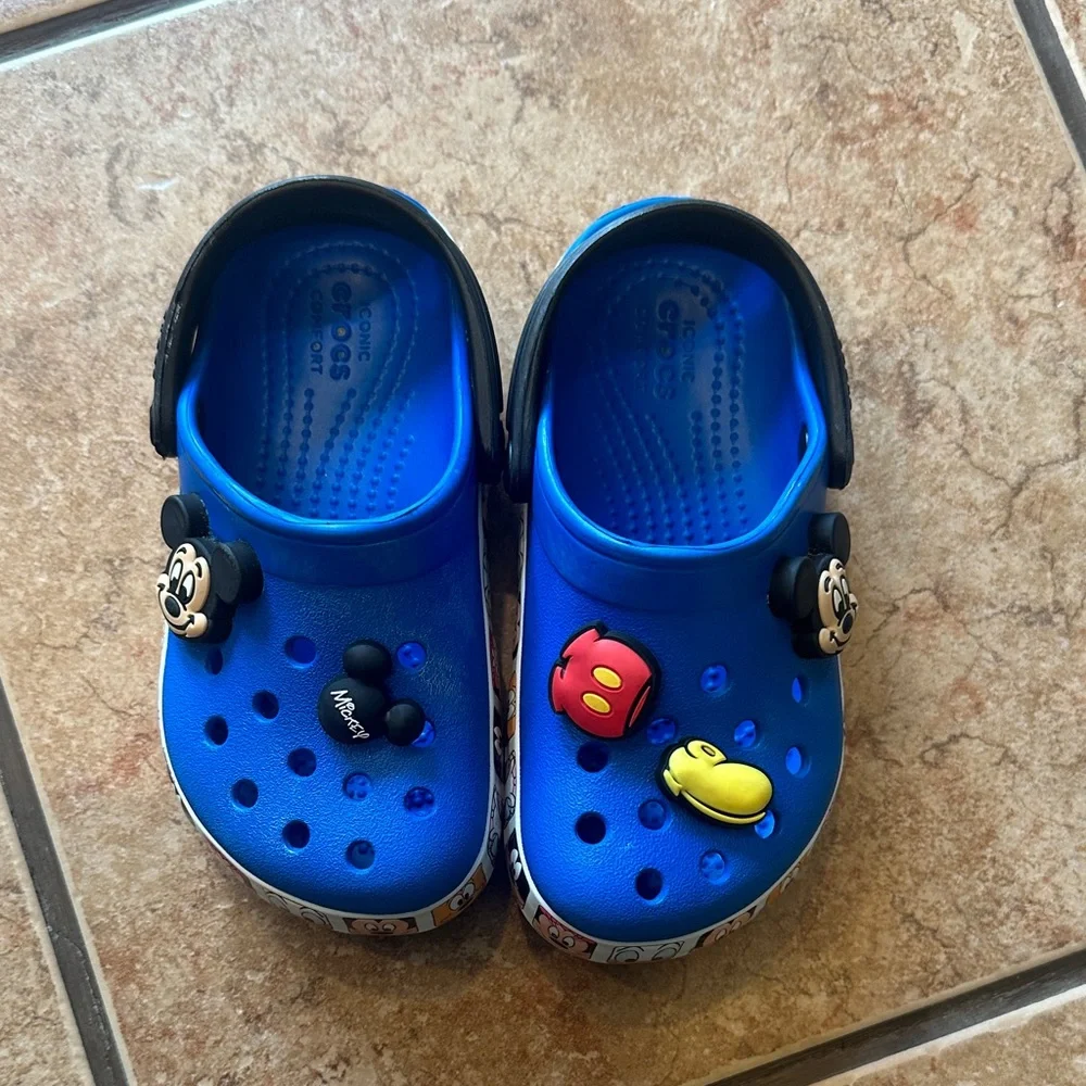 Blue Toddler Mickey Mouse Crocs